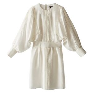 White linen dress with lace details NWT sz4
